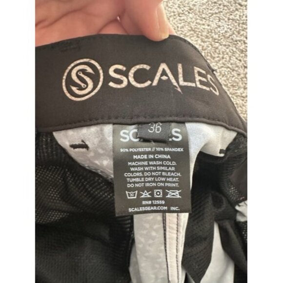 Scales Mens NAUTICAL SAIL 8.5" WALKSHORTS black Geometric Print Size 36 - Picture 8 of 9